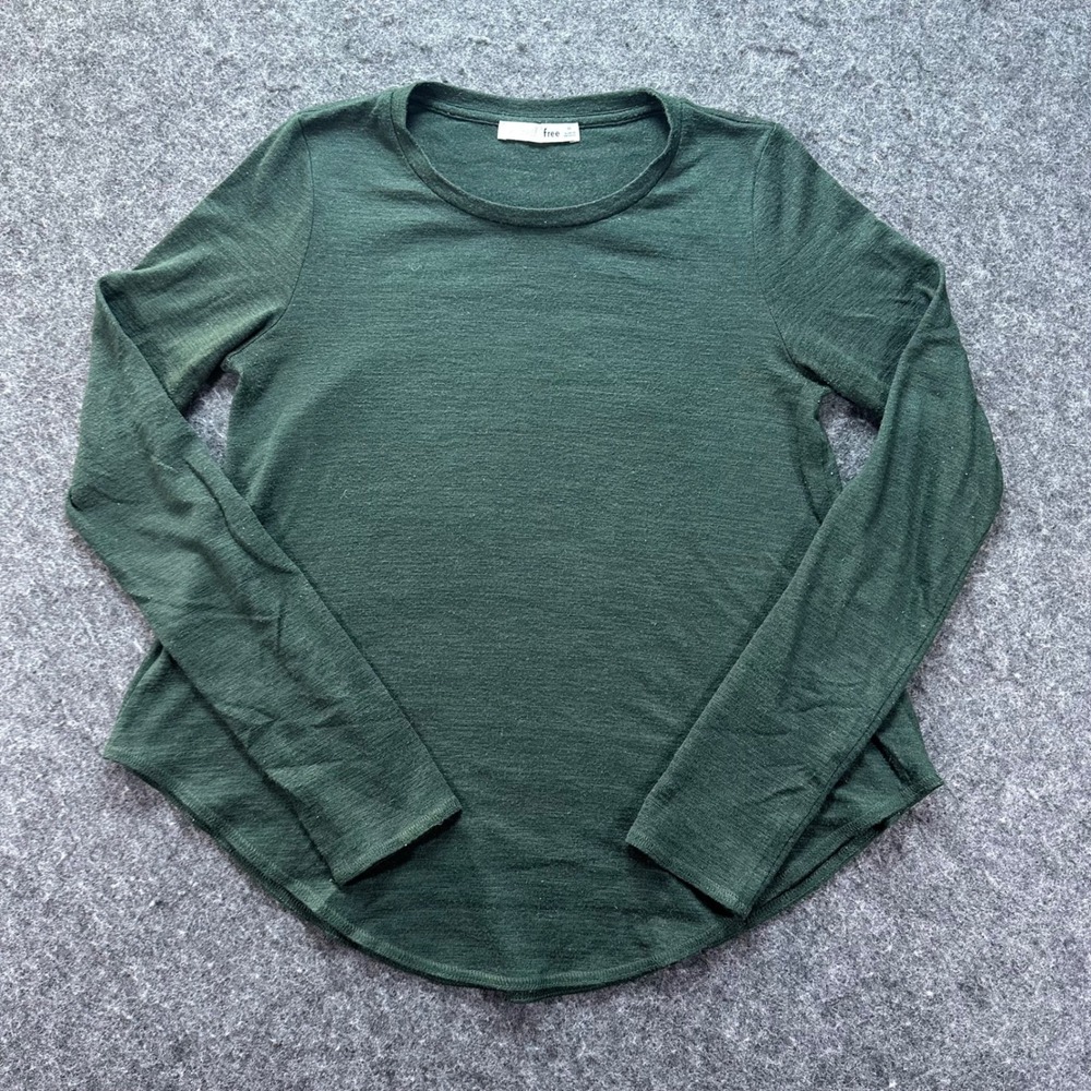 Wilfred Free Womens Green Crewneck Long Sleeve Top Medium